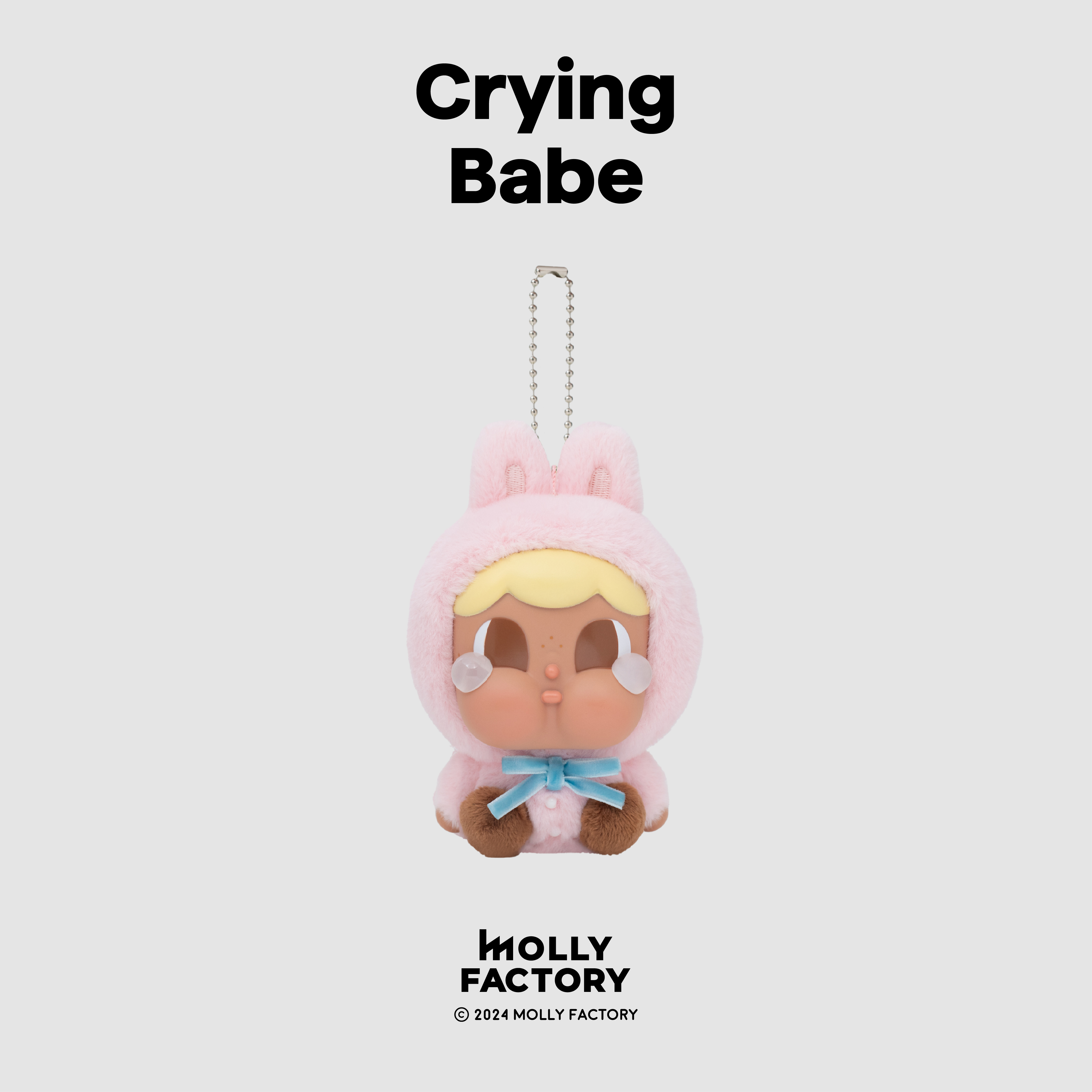 Mollyfactory MyFluffyTears Crybabyキーホルダー CRYBABY Crying Babe - CRYTEDDY and CRYBUNNY Full Body Vinyl
